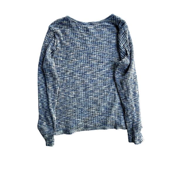 OLD NAVY, XXL, HEATHER BLUE RIBBED TOP - Picture 2 of 3